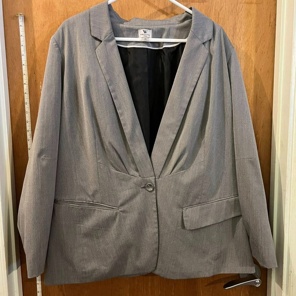 Size 1X - Worthington - Light Gray Suit Jacket